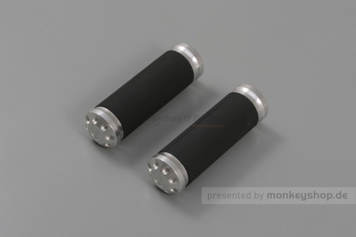 Daytona Aluminium Fußrasten silber gummiert  f. Monkey
