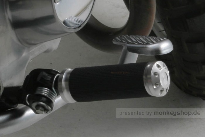 Daytona Aluminium Fußrasten silber gummiert  f. Monkey