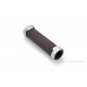 Daytona "GRIPPYGRIP" GGDM-BASE Griffgummi paar braun mit silbernem Aluminium Ring ø22.2 mm 7/8"