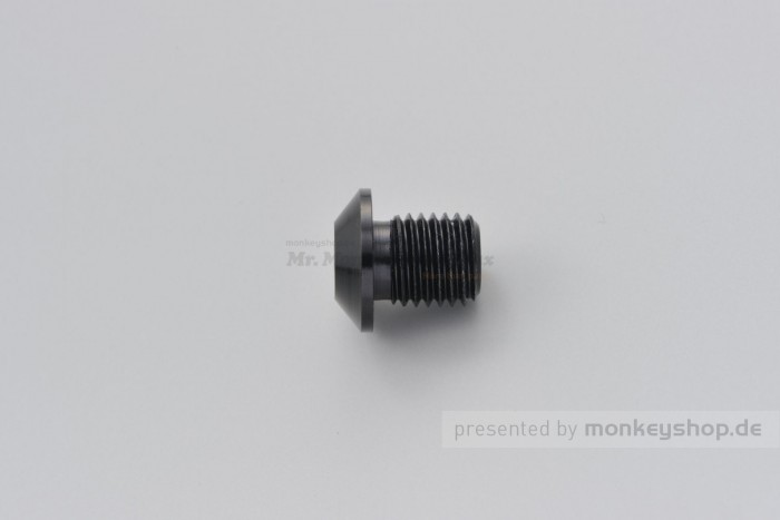 Daytona Abdeckschraube Alu CNC schwarz eloxiert f. Spiegelgewinde M10 x P1.25 Rechtsgewinde
