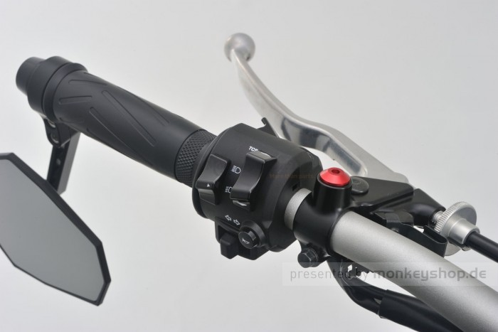 Daytona Abdeckschraube Alu CNC rot eloxiert f. Spiegelgewinde M10 x P1.25 Rechtsgewinde