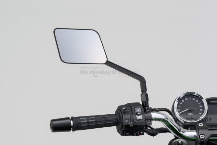 Daytona "D-MIRROR-20" Aluminium Seitenspiegel eckig links schwarz