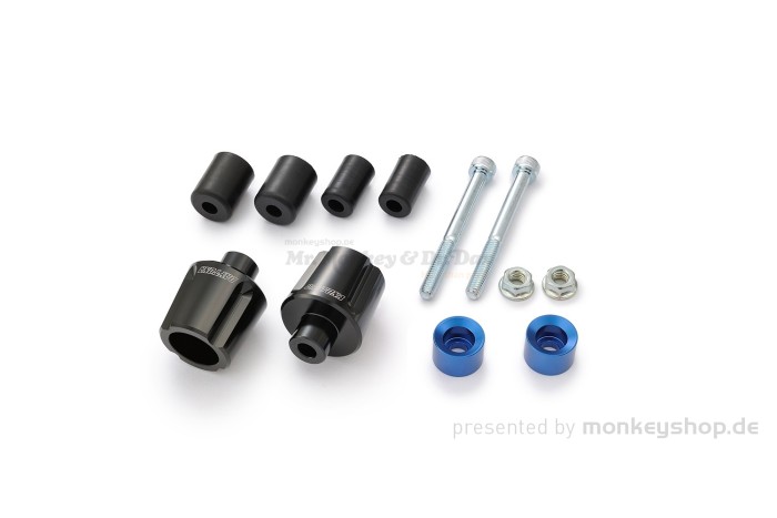 Daytona "COMPASS" Lenkergewichte Set Aluminium CNC schwarz blau eloxiert 14-19mm