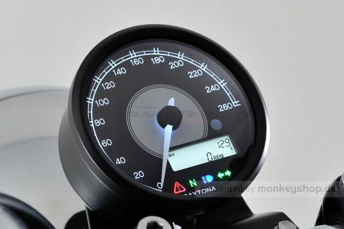 Daytona Velona ø80 Tachometer 260 kmh schwarz