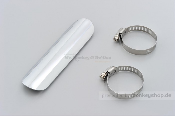 Daytona Hitzeschutzblech Stahl verchromt gerade geschlossen