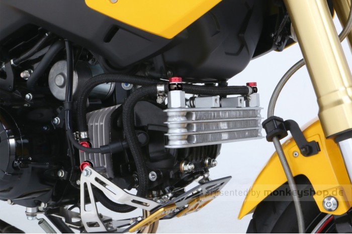 Kitaco Ölkühler Kit 3 Reihen Upper Mount silber/silber f. MSX 125 JC61 JC75 + Monkey 125 JB02