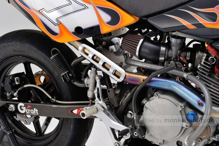 Daytona Hitzeschutzblech Stahl verchromt gerade offen