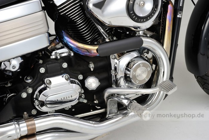 Daytona Hitzeschutzblech Stahl schwarz pulverbeschichtet gerade geschlossen