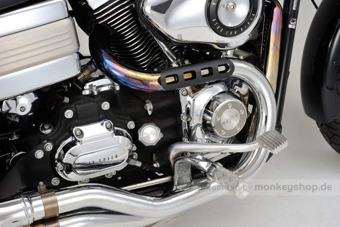 Daytona Hitzeschutzblech Stahl schwarz gerade offen