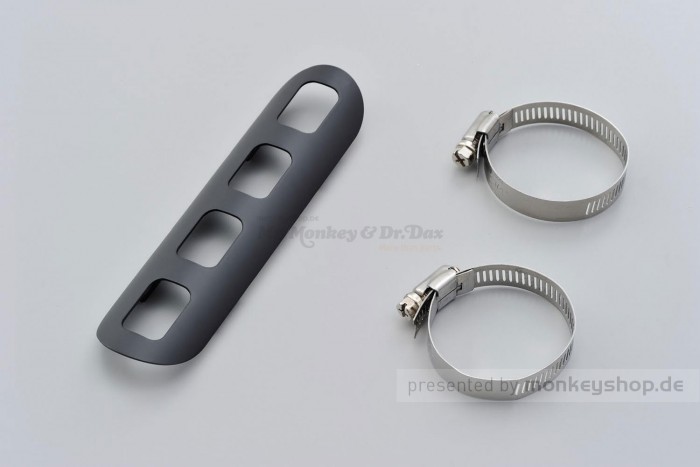 Daytona Hitzeschutzblech Stahl schwarz gerade offen