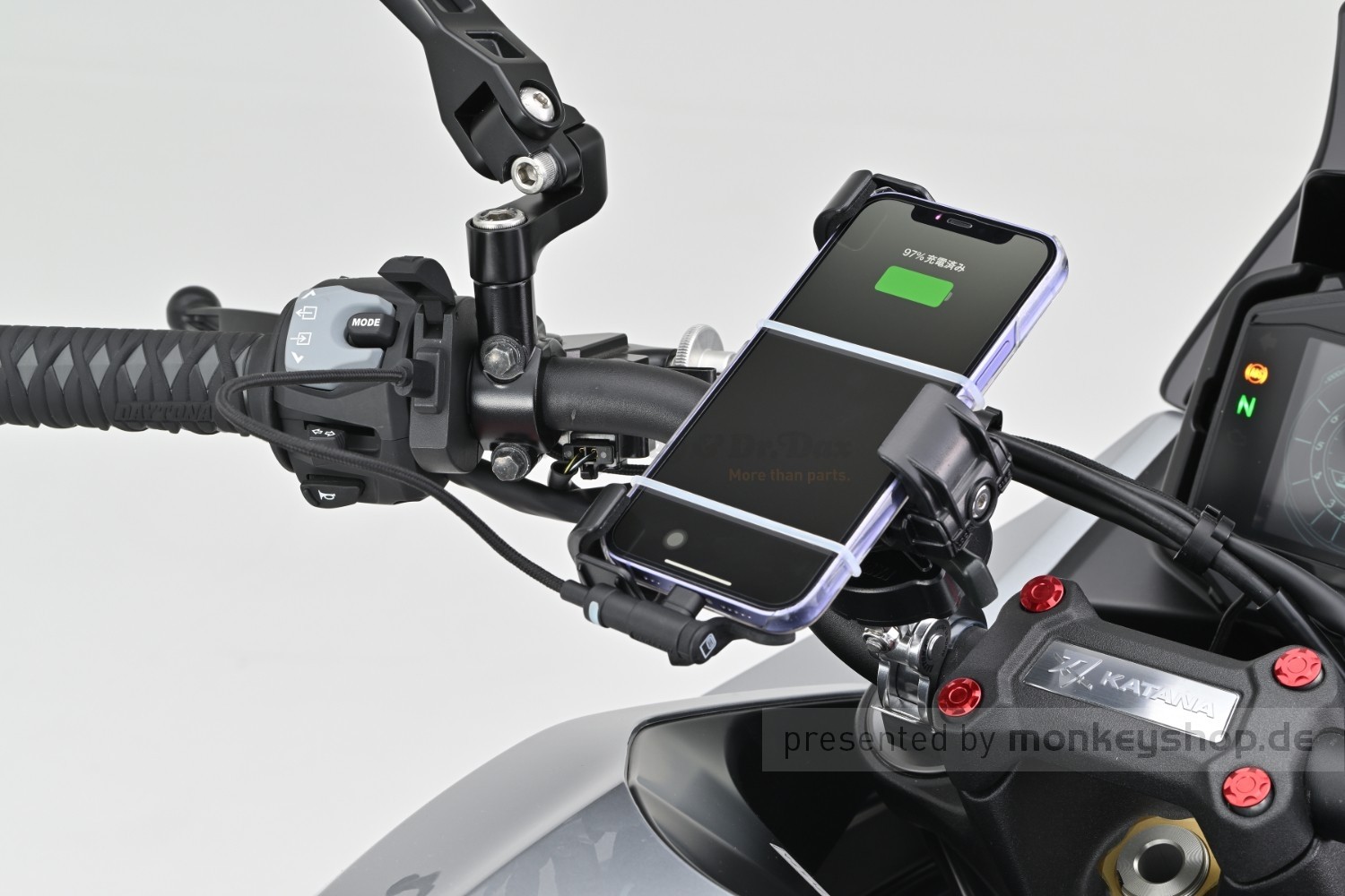 Stromversorgung 1x USB f. Motorrad Lenker - Daytona Europe