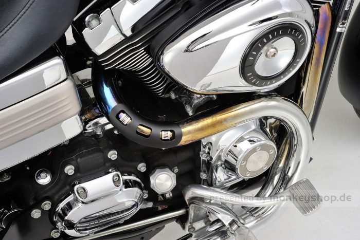 Daytona Hitzeschutzblech Stahl schwarz Bogen 45° offen