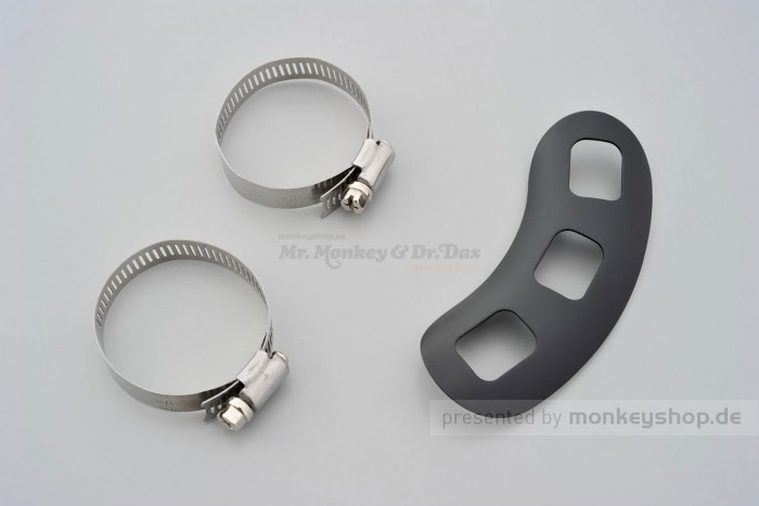 Daytona Hitzeschutzblech Stahl schwarz Bogen 45° offen