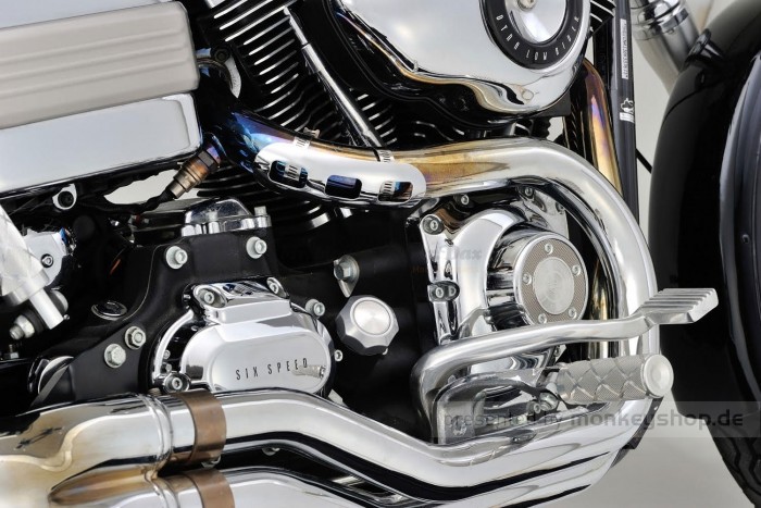 Daytona Hitzeschutzblech Stahl verchromt Bogen außen offen