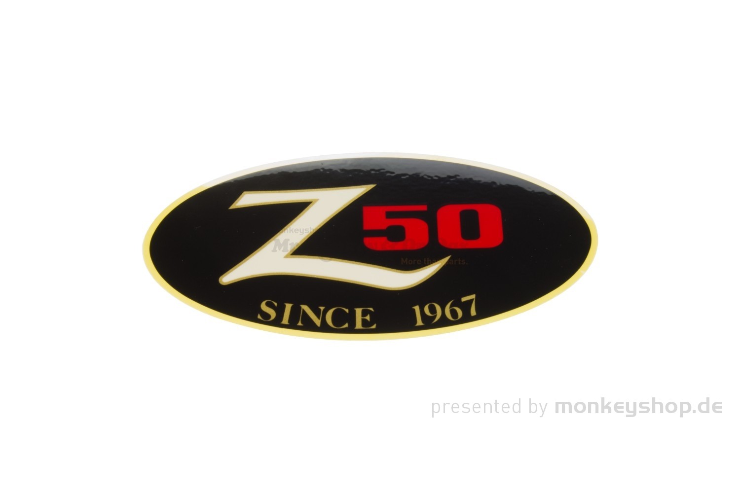 Honda Seitendeckel Aufkleber Emblem schwarz gold rot weiß Z50 Since 1967  f. Monkey Z50