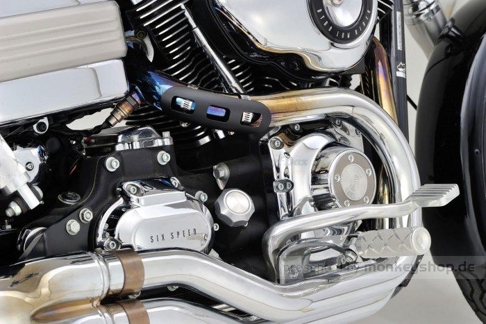 Daytona Hitzeschutzblech Stahl schwarz Bogen außen offen