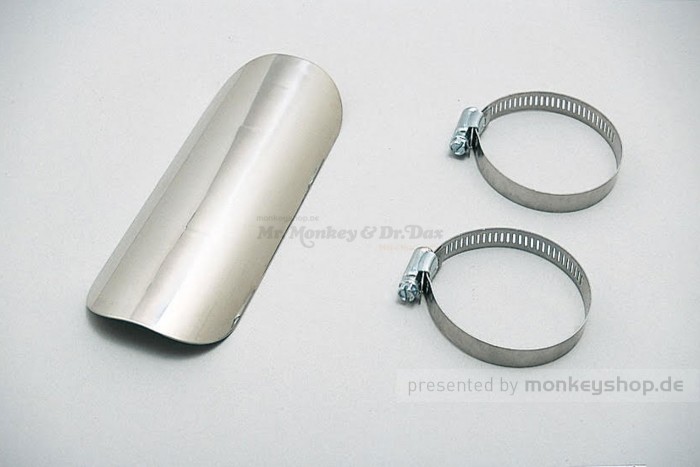 Daytona Hitzeschutzblech Edelstahl poliert gerade geschlossen