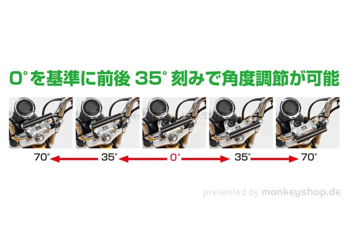 Kitaco Mehrzweckhalterung Strebe Lenkerklemme f. Monkey 125 + MSX 125 + Dax 125 JB04