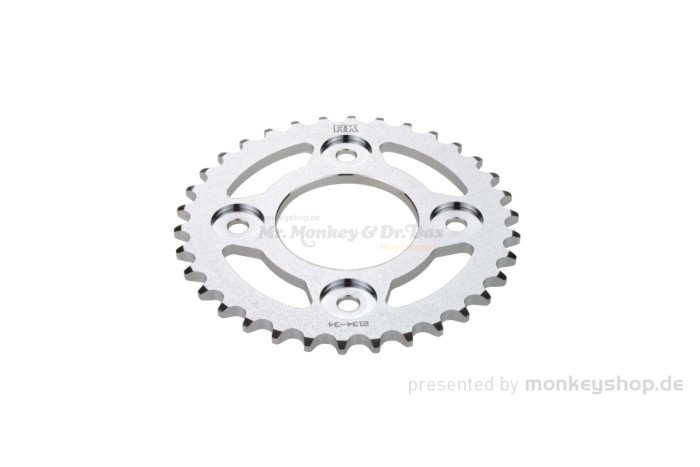RK Kettenrad 34T hinten silber f. MSX JC61 JC75 + Monkey 125 JB02