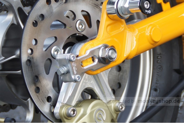 G-Craft Aluminium CNC Kettenspanner silber f. Monkey 125