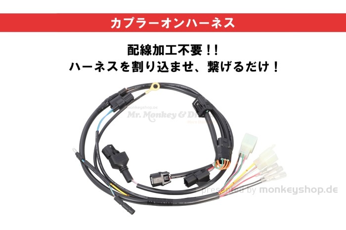 Kitaco I-MAP Einspritzmanipulator + Feedback Canceller Lambasonde + Kabelbaum f. Monkey 125 JB02