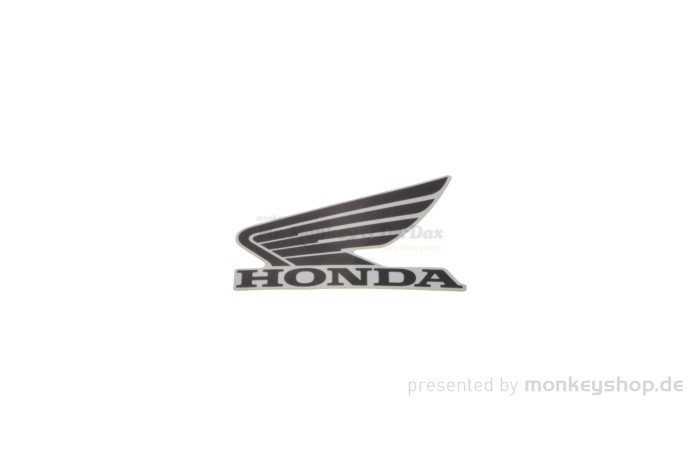 Honda Aufkleber mit Flügel links schwarz silber f. MSX GROM JC92