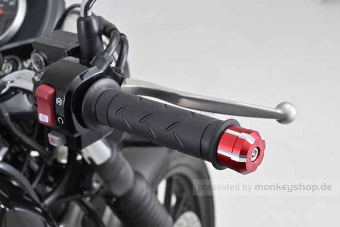 Daytona "W" Lenkergewichte Set Aluminium CNC rot eloxiert 14-19mm