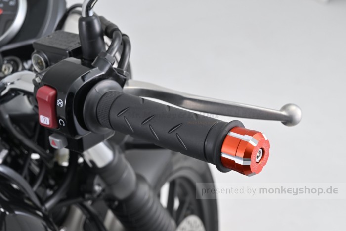 Daytona "W" Lenkergewichte Set Aluminium CNC orange eloxiert 14-19mm