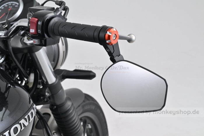 Daytona "W" Lenkergewichte Set Aluminium CNC orange eloxiert 14-19mm