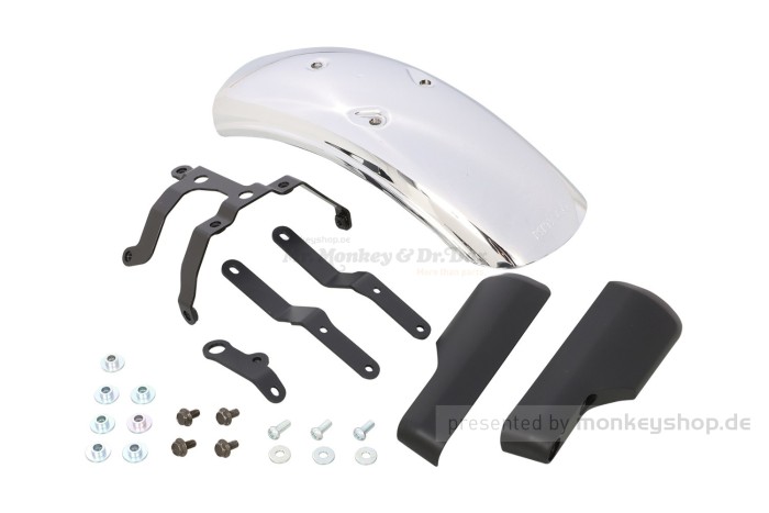 Kitaco Schutzblech Kit Short Fender vorn chrom + Gabelschützer f. Dax 125