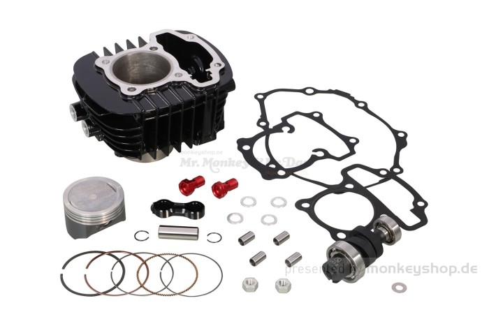 Kitaco Light Big Bore Kit 145cc schwarz mit Nockenwelle f. MSX JC92 + Monkey 125 JB03 JB05 + Dax 125 + Super Cub 125 JA58
