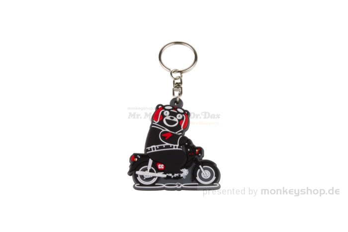 Honda Kumamon Cross Cub Schlüsselanhänger Gummi schwarz rot