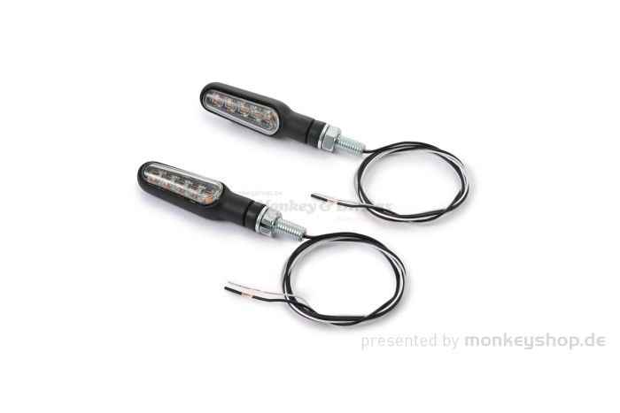 Daytona "D-LIGHT CLASSIC" LED Blinker Paar schwarz clear