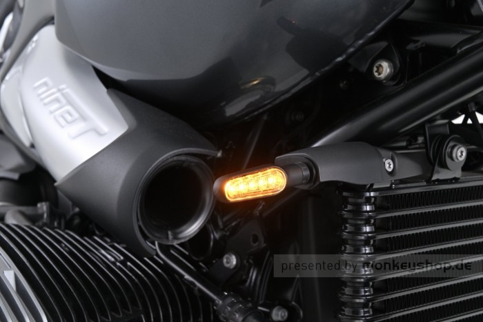 Daytona "D-LIGHT CLASSIC" LED Blinker Paar schwarz clear