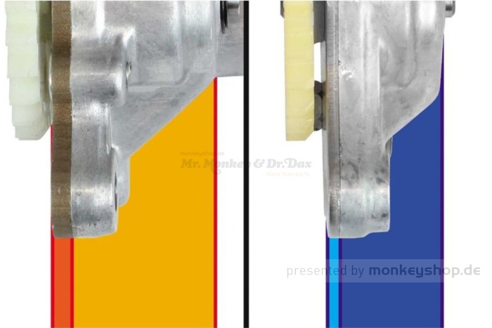 Takegawa Tuning Ölpumpe mit gr. Fördermenge + Überdruckventil f. orig. Motorgehäuse MSX JC92 + Cub 125 JA58 + Monkey 125 JB03