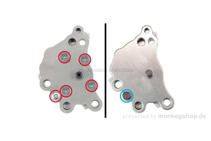 Takegawa Tuning Ölpumpe mit gr. Fördermenge + Überdruckventil f. orig. Motorgehäuse MSX JC92 + Cub 125 JA58 + Monkey 125 JB03