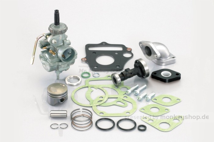 Kitaco Power Pack Light 50cc High Compression Kit mit Vergaser und Ansaugstutzen f. Monkey + Gorilla + Dax 12V