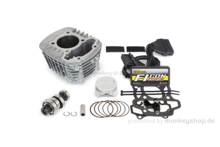 Takegawa S-Stage Alpha 145cc Bore Up Zylinder Kit + N-10 Nockenwelle + FI-Con Type-X f. Monkey 125 JB03