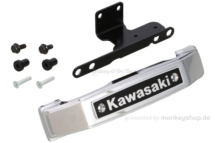 Kitaco Gabel Emblem vorn "KAWASAKI" chrom f. Z900RS