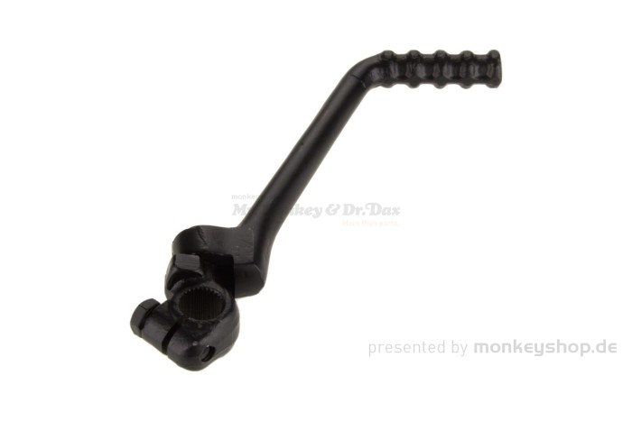 Kickstarter 16 mm Stahl geschmiedet schwarz abgewinkelt