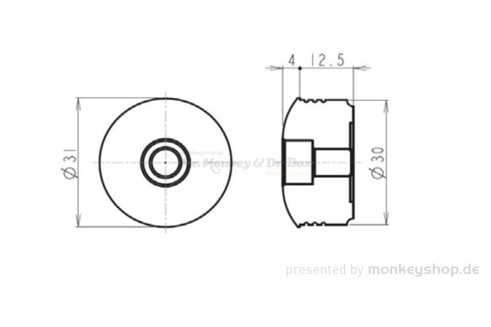 Daytona "RING" Lenkergewichte Set Aluminium CNC chrom 14-19mm