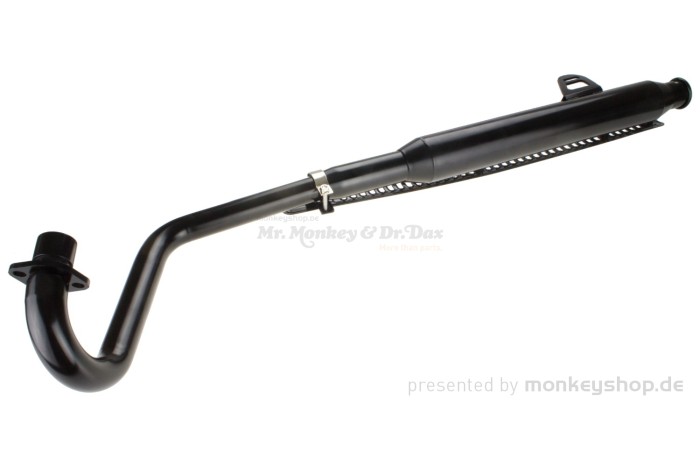 Auspuffanlage Edelstahl schwarz obenliegend f. Dax 125 JB04