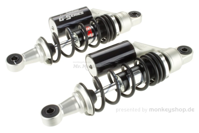 YSS Gasdruck Stoßdämpfer Paar 280mm schwarz silber f. Monkey 50 + Gorilla