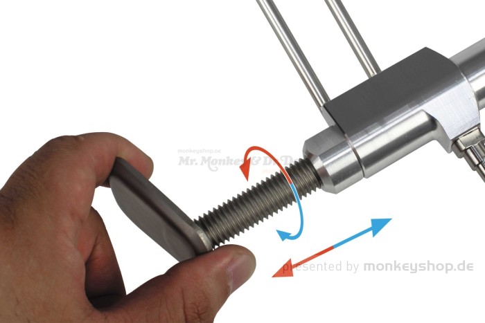 Takegawa Seitenständer 160 - 215 mm silber einstellbar f. MSX + Monkey 125