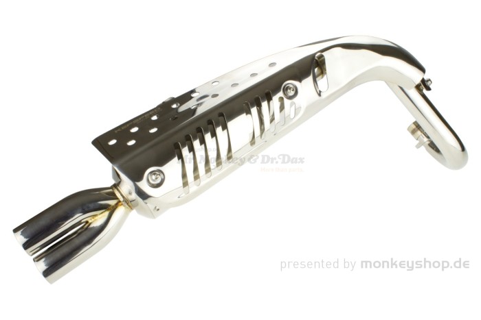Kepspeed Sport Auspuffanlage Doppelrohr obenliegend chrom f. Monkey + Gorilla