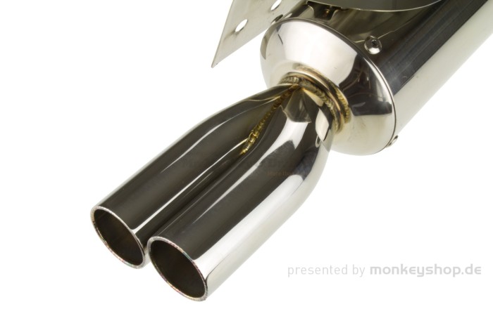 Kepspeed Sport Auspuffanlage Doppelrohr obenliegend chrom f. Monkey + Gorilla
