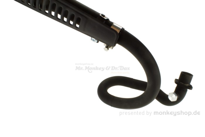 Kepspeed Auspuffanlage Edelstahl schwarz mit Schlangenkrümmer f. Dax 50 70