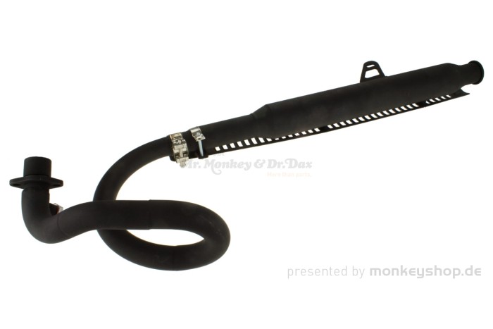 Kepspeed Auspuffanlage Edelstahl schwarz mit Schlangenkrümmer f. Dax 50 70