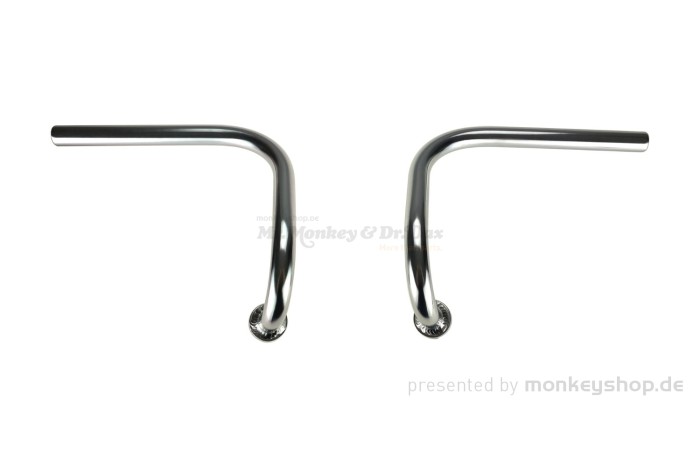 Lenkerhälften Set links + rechts Aluminium silber f. Monkey 50 + Gorilla + Dax 12V