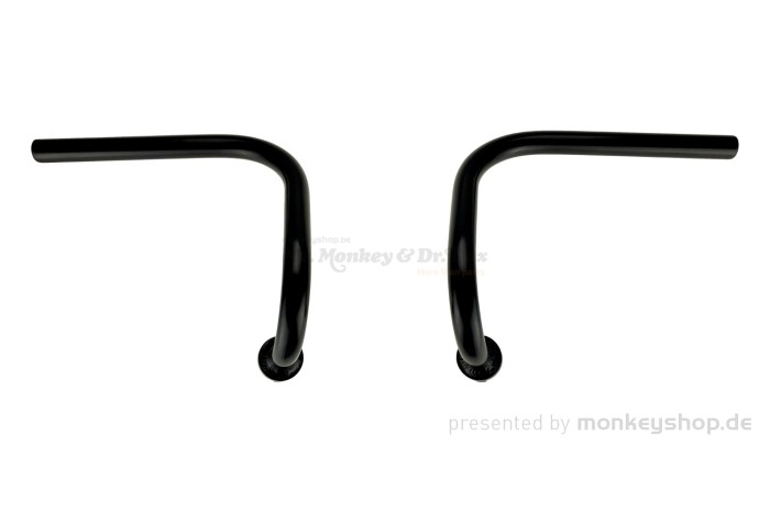 Lenkerhälften Set links + rechts Aluminium schwarz f. Monkey 50 + Gorilla + Dax 12V